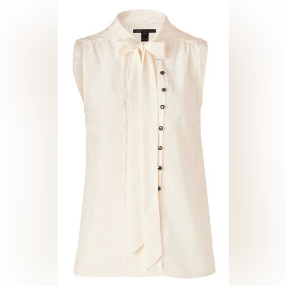 Marc By Marc Jacobs Cream Sleeveless Blouse